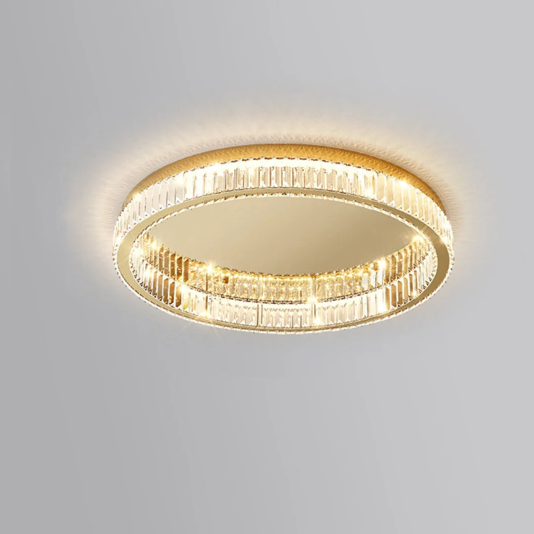 Lampa Sufitowa Glamour z Kryształami w Okrągłej Oprawie - 20