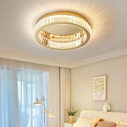 Lampa Sufitowa Glamour z Kryształami w Okrągłej Oprawie - 4