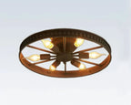 Lampa Sufitowa Industrialna w Kształcie Koła Wozu z Oprawkami E14 - 2