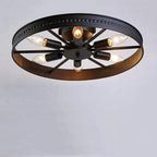 Lampa Sufitowa Industrialna w Kształcie Koła Wozu z Oprawkami E14 - 5