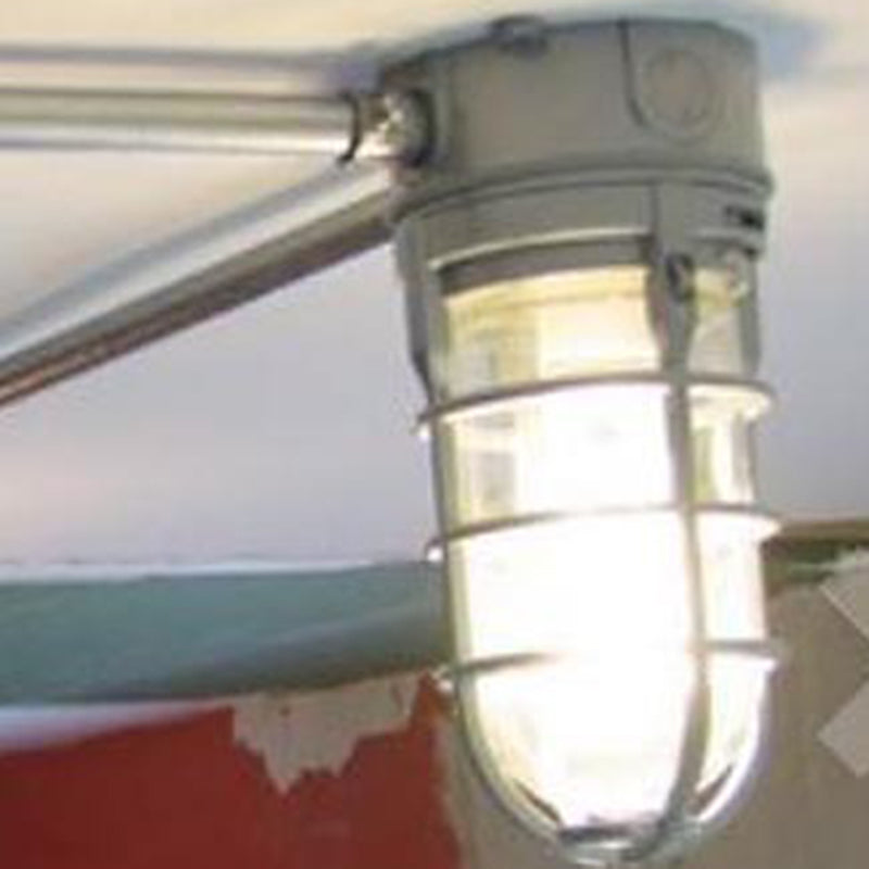Lampa Sufitowa Industrialna z Kloszem Klatkowym i Szkłem - 16
