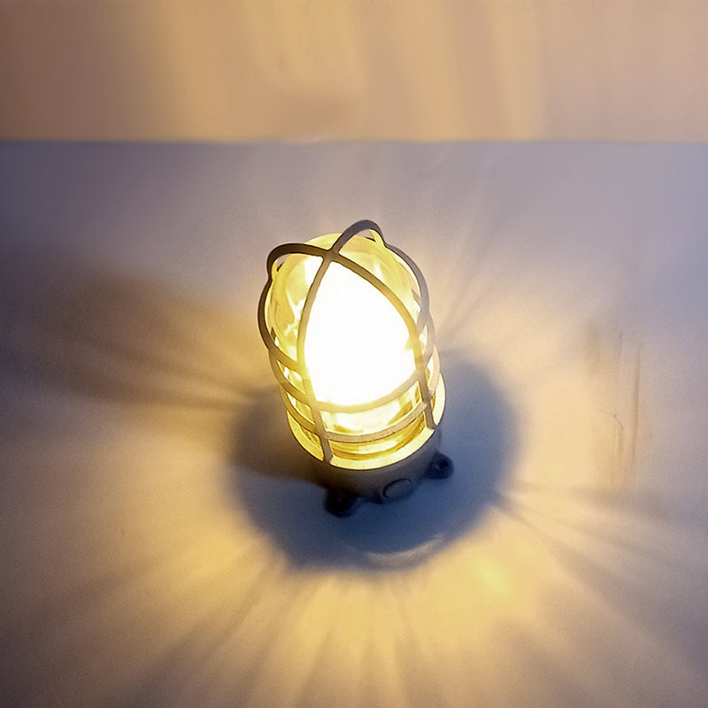 Lampa Sufitowa Industrialna z Kloszem Klatkowym i Szkłem - 24