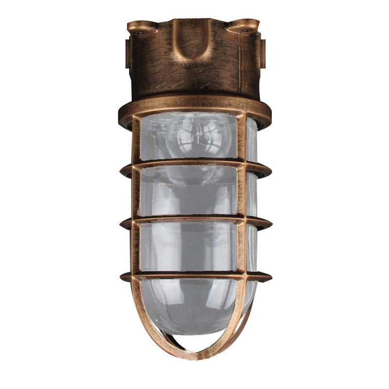 Lampa Sufitowa Industrialna z Kloszem Klatkowym i Szkłem - 26