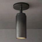 Lampa Sufitowa Industrialna z Obrotowym Cylindrycznym Kloszem - Brąz