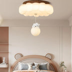 Lampa Sufitowa LED w Kształcie Chmury z Figurką Misia - 11