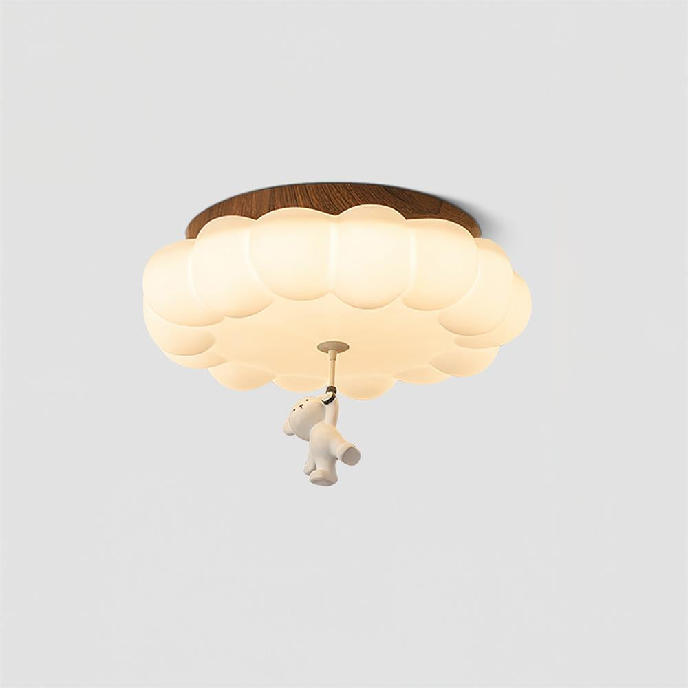 Lampa Sufitowa LED w Kształcie Chmury z Figurką Misia - 19