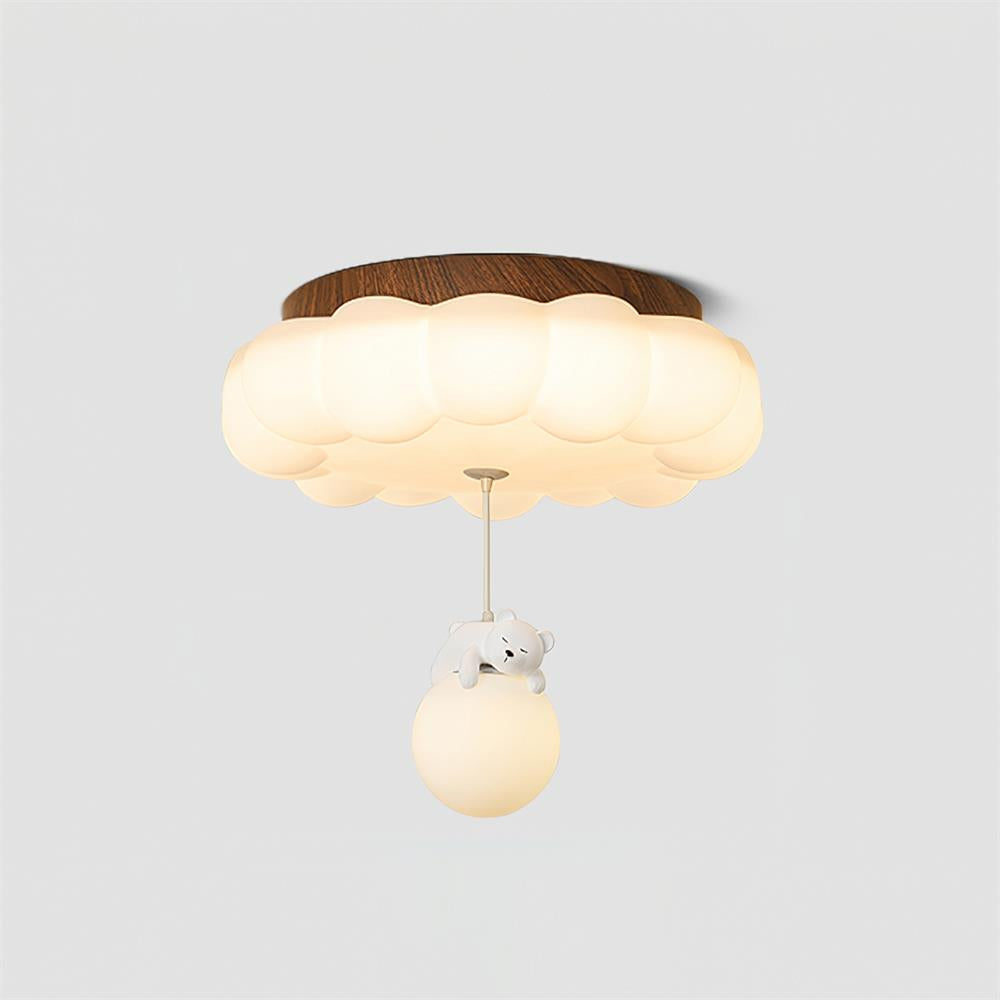 Lampa Sufitowa LED w Kształcie Chmury z Figurką Misia - 3