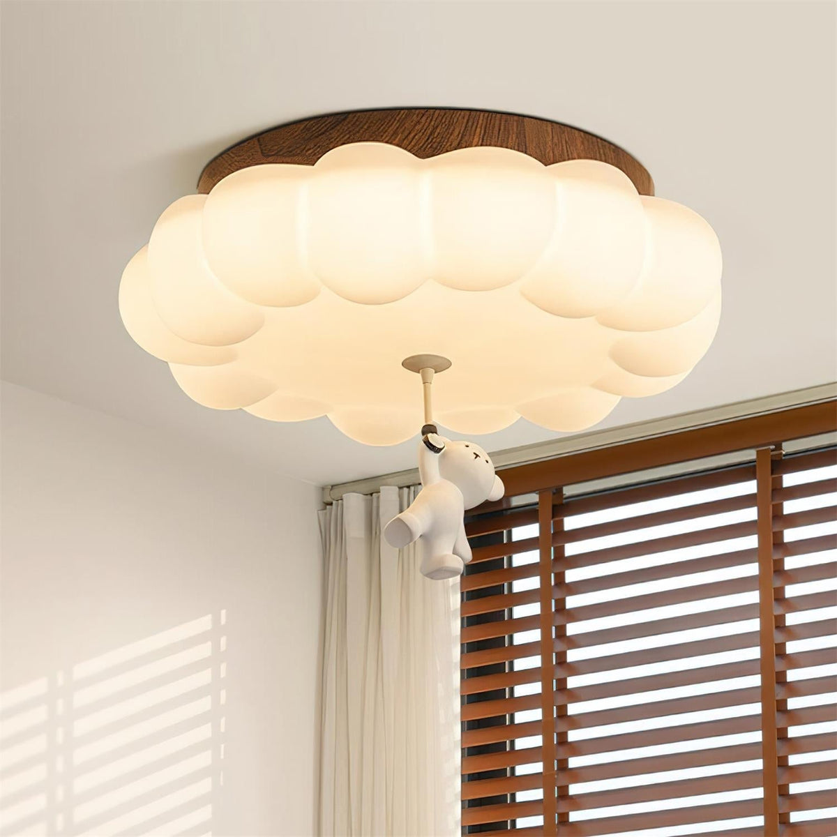Lampa Sufitowa LED w Kształcie Chmury z Figurką Misia - 4