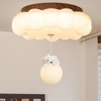 Lampa Sufitowa LED w Kształcie Chmury z Figurką Misia - 8