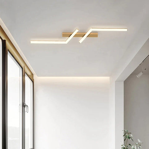 Lampa Sufitowa Liniowa Nowoczesna - Złoty
