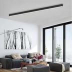 Lampa Sufitowa Minimalistyczna Liniowa z Regulacją Temperatury Barwowej - Czarny
