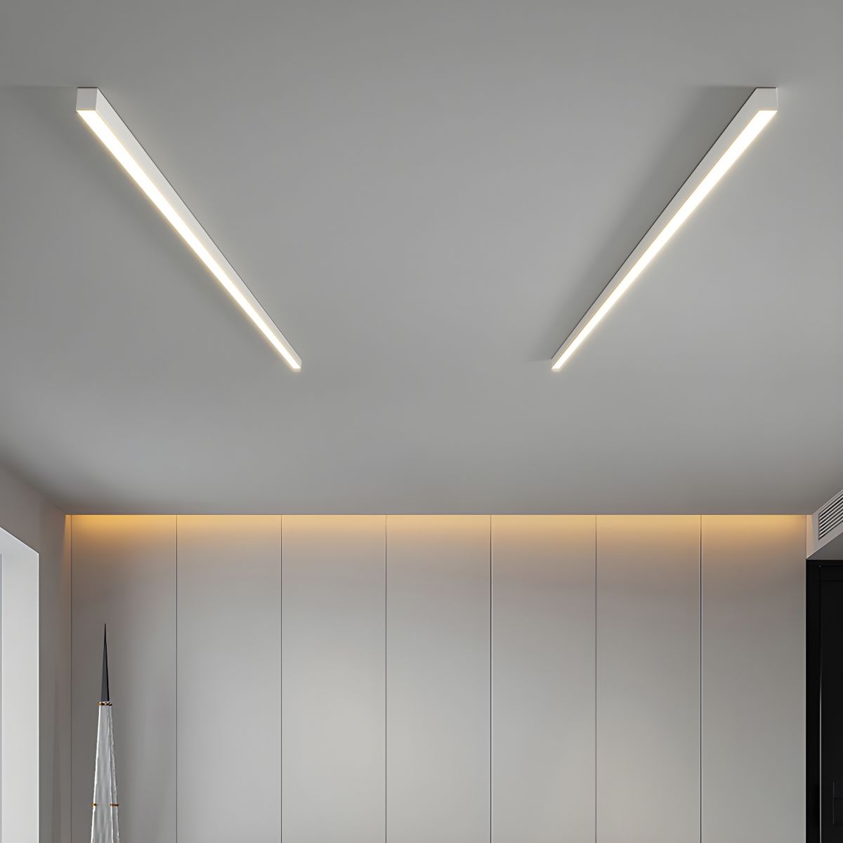 Lampa Sufitowa Minimalistyczna Liniowa z Regulacją Temperatury Barwowej - Biały
