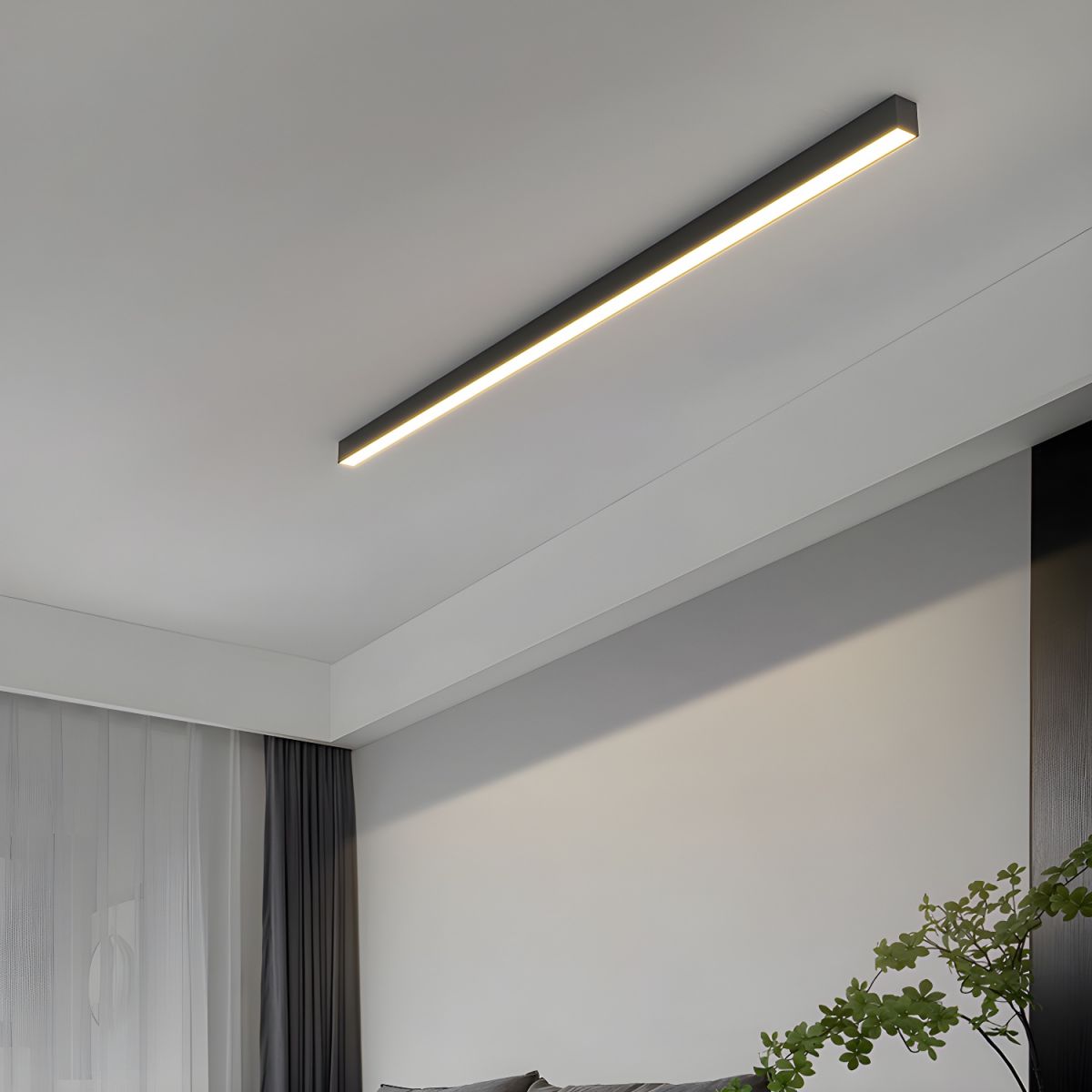 Lampa Sufitowa Minimalistyczna Liniowa z Regulacją Temperatury Barwowej - 8