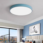 Lampa Sufitowa Minimalistyczna Okrągła Plafon z Wbudowanym LED - Niebieski