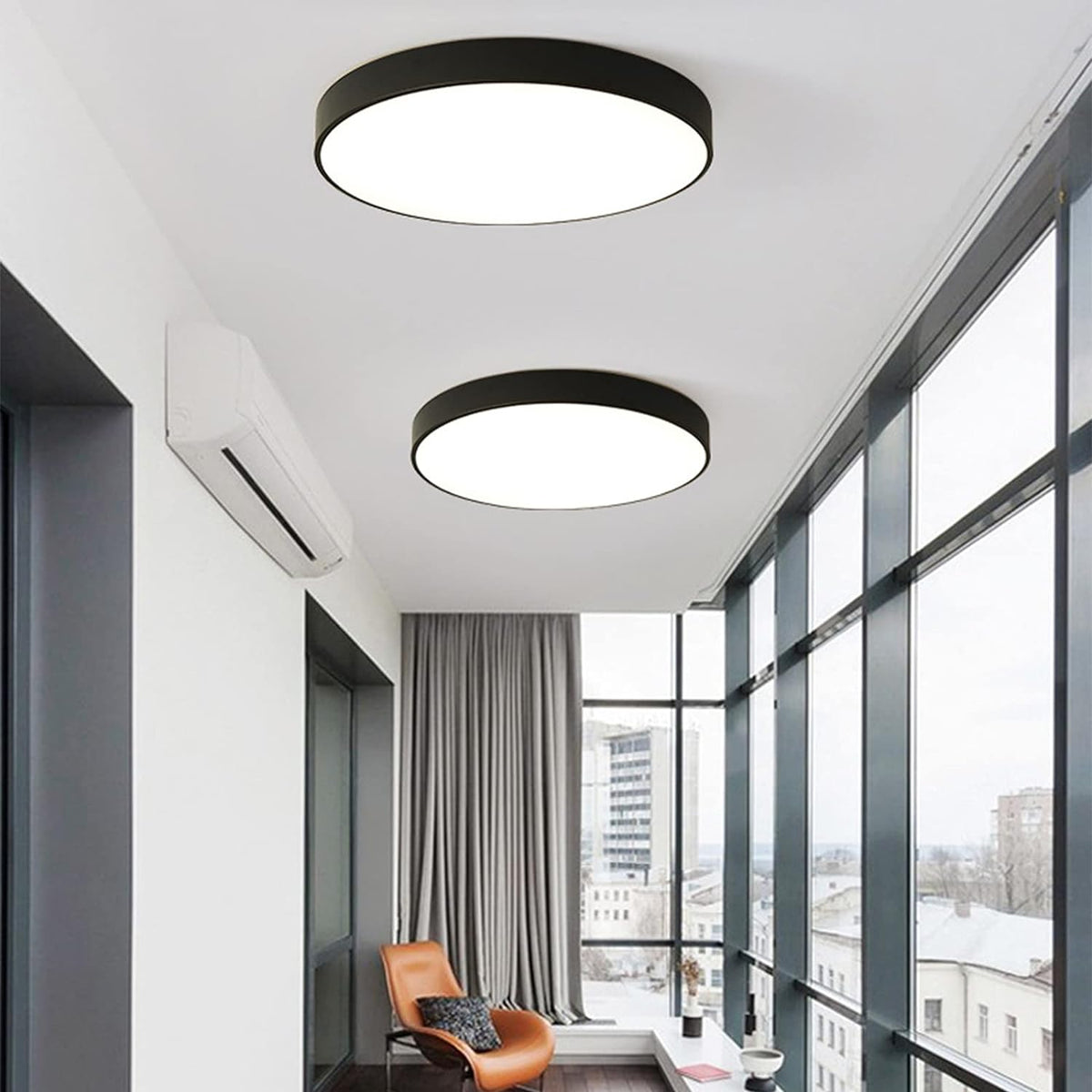Lampa Sufitowa Minimalistyczna Okrągła Plafon z Wbudowanym LED - 17