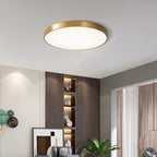 Lampa Sufitowa Minimalistyczna Okrągła Plafon z Wbudowanym LED - Złoty