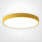 Lampa Sufitowa Minimalistyczna Okrągła Plafon z Wbudowanym LED - Żółty