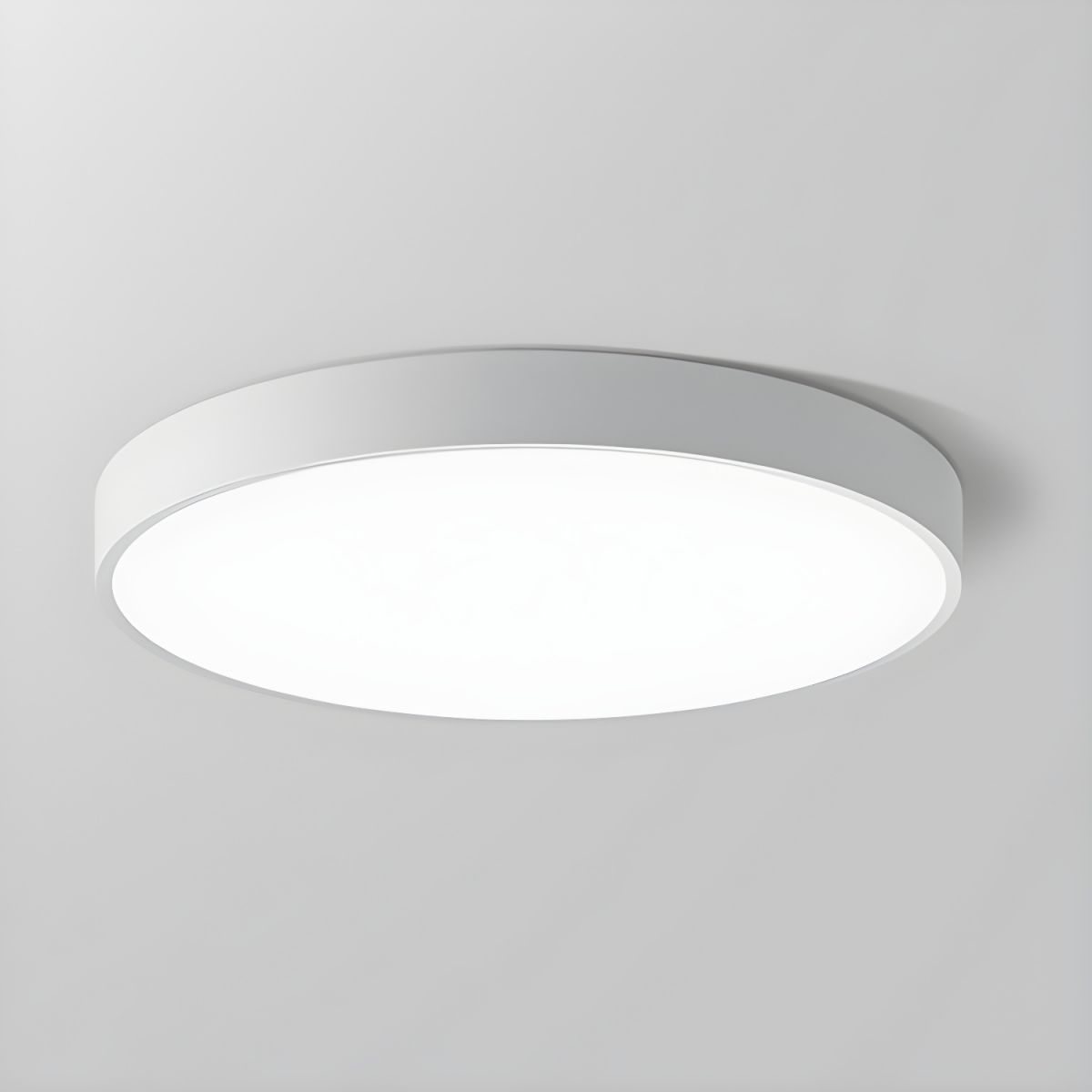 Lampa Sufitowa Minimalistyczna Okrągła Plafon z Wbudowanym LED - Biały