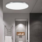 Lampa Sufitowa Minimalistyczna Okrągła Plafoniera z Wbudowanym LED - Srebrny