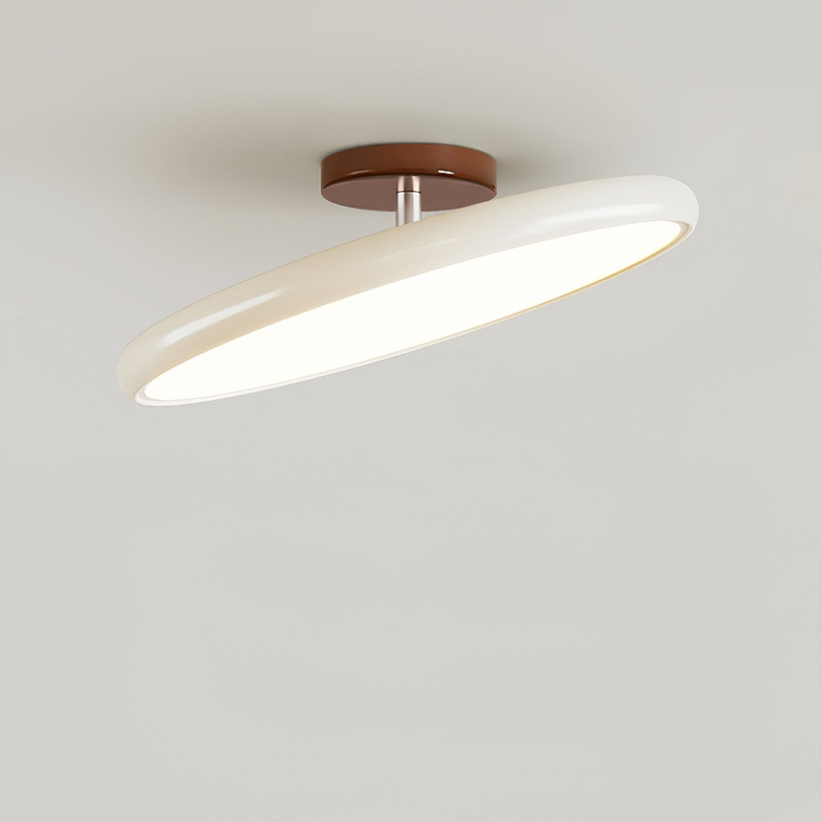 Lampa Sufitowa Minimalistyczna Okrągła z Obrotową Głowicą i Pilotem - 11