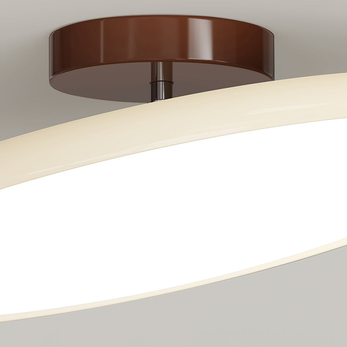 Lampa Sufitowa Minimalistyczna Okrągła z Obrotową Głowicą i Pilotem - 12