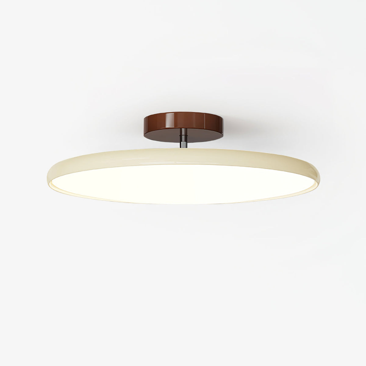 Lampa Sufitowa Minimalistyczna Okrągła z Obrotową Głowicą i Pilotem - 2