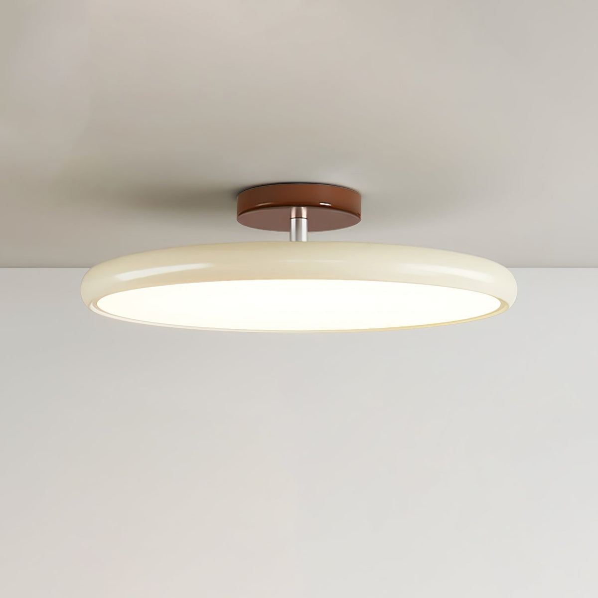 Lampa Sufitowa Minimalistyczna Okrągła z Obrotową Głowicą i Pilotem - 6