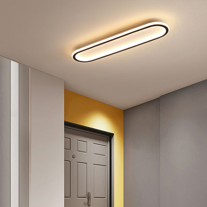 Lampa Sufitowa Minimalistyczna Podłużna do Korytarza i Przedpokoju - Czarny