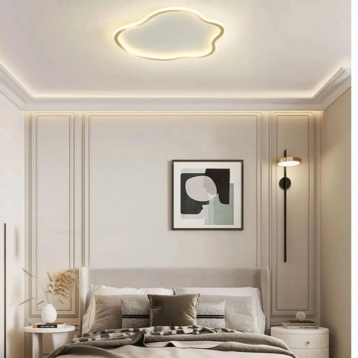 Lampa Sufitowa Minimalistyczna w Kształcie Chmury z Miękkim Światłem - 9