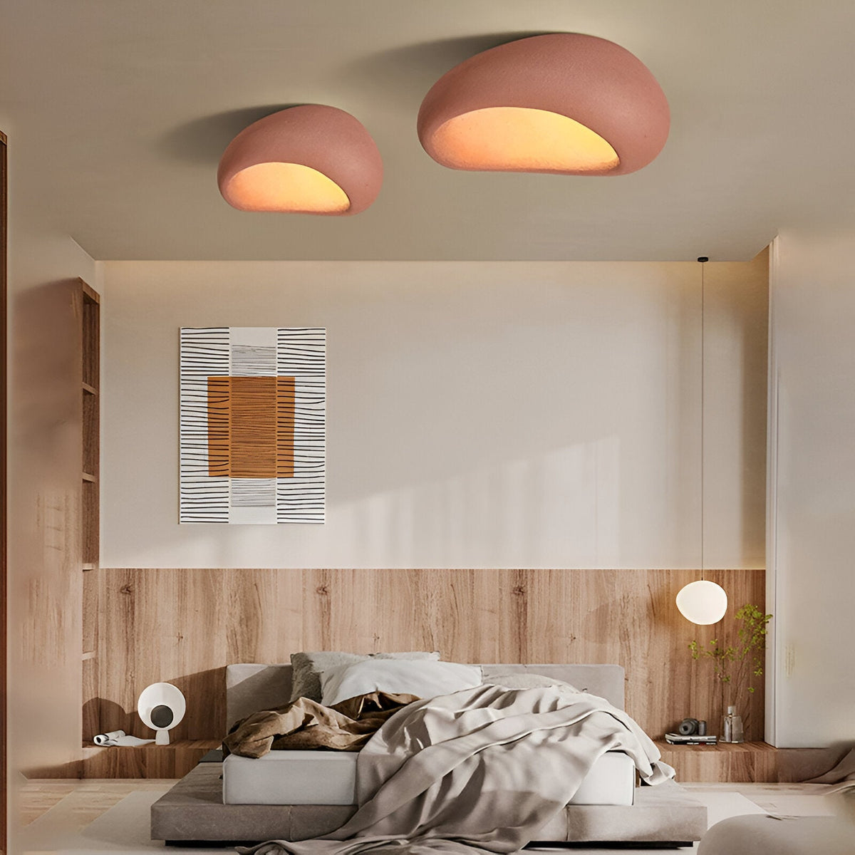 Lampa Sufitowa Minimalistyczna w Stylu Wabi Sabi z Organiczną Formą - 9