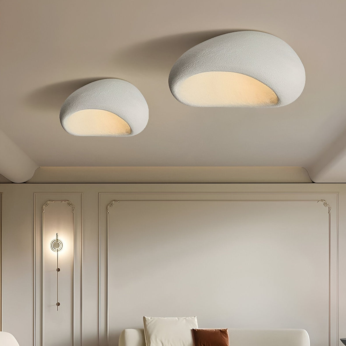 Lampa Sufitowa Minimalistyczna w Stylu Wabi Sabi z Organiczną Formą - 10