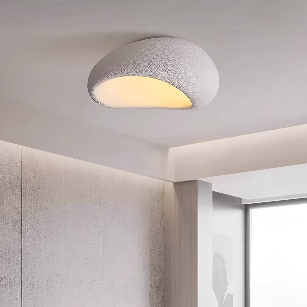 Lampa Sufitowa Minimalistyczna w Stylu Wabi Sabi z Organiczną Formą - 16