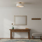 Lampa Sufitowa Minimalistyczna z Ceramicznym Kloszem i Złotym Mocowaniem - 14