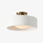 Lampa Sufitowa Minimalistyczna z Ceramicznym Kloszem i Złotym Mocowaniem - 16