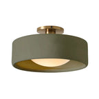 Lampa Sufitowa Minimalistyczna z Ceramicznym Kloszem i Złotym Mocowaniem - 20