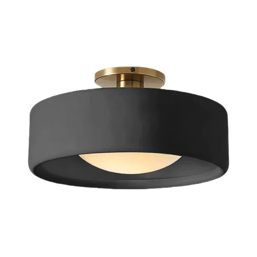 Lampa Sufitowa Minimalistyczna z Ceramicznym Kloszem i Złotym Mocowaniem - 21