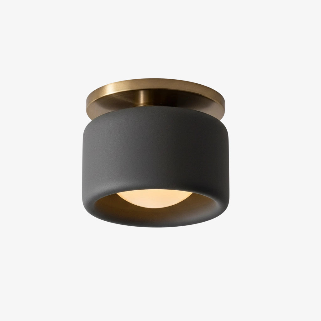 Lampa Sufitowa Minimalistyczna z Ceramicznym Kloszem i Złotym Mocowaniem - 27