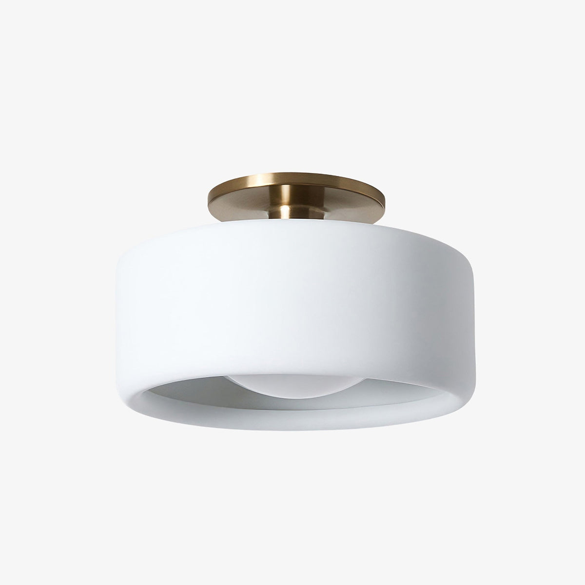Lampa Sufitowa Minimalistyczna z Ceramicznym Kloszem i Złotym Mocowaniem - 31