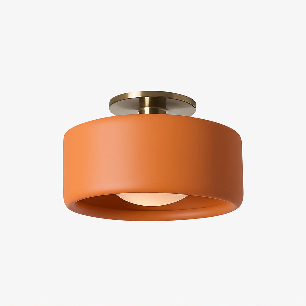 Lampa Sufitowa Minimalistyczna z Ceramicznym Kloszem i Złotym Mocowaniem - 33