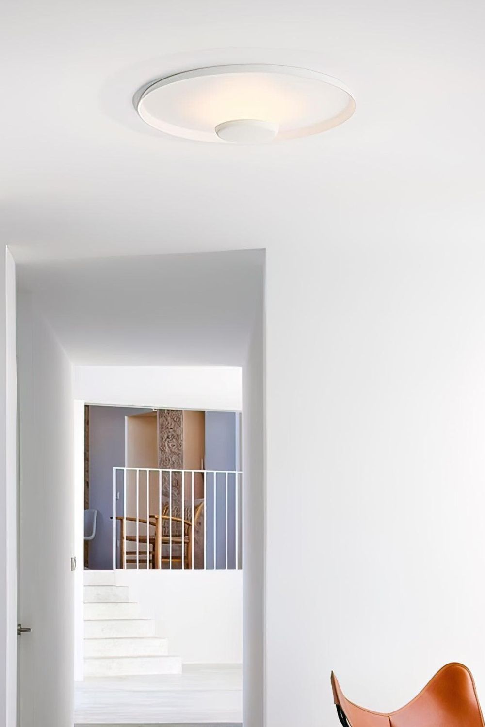Lampa Sufitowa Minimalistyczna z Efektem Halo i Pośrednim Oświetleniem - 9