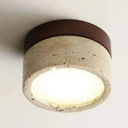Lampa Sufitowa Minimalistyczna z Okrągłą Kloszem Kamiennym - 3