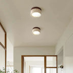 Lampa Sufitowa Minimalistyczna z Okrągłą Kloszem Kamiennym - Brązowy