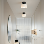 Lampa Sufitowa Minimalistyczna z Okrągłym Kloszem Szklanym - 4