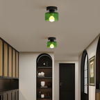 Lampa Sufitowa Minimalistyczna z Okrągłym Kloszem Szklanym - 6