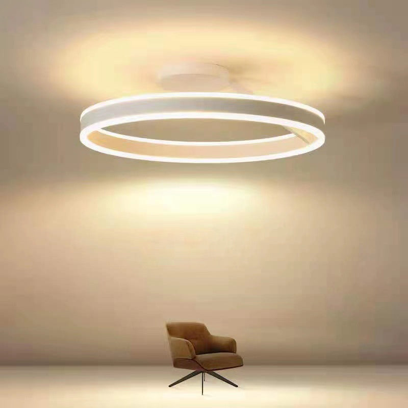 Lampa Sufitowa Minimalistyczna z Okrągłym Pierścieniem - Biały