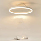 Lampa Sufitowa Minimalistyczna z Okrągłym Pierścieniem - Biały