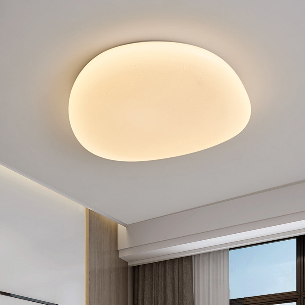 Lampa Sufitowa Minimalistyczna z Organicznym Kloszem w Kształcie Otoczaka - 10