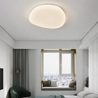 Lampa Sufitowa Minimalistyczna z Organicznym Kloszem w Kształcie Otoczaka