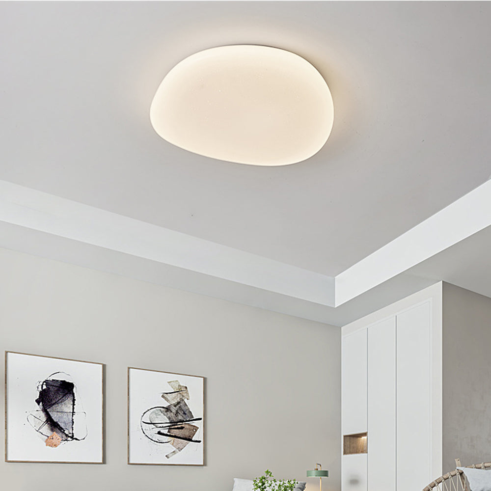 Lampa Sufitowa Minimalistyczna z Organicznym Kloszem w Kształcie Otoczaka - 3