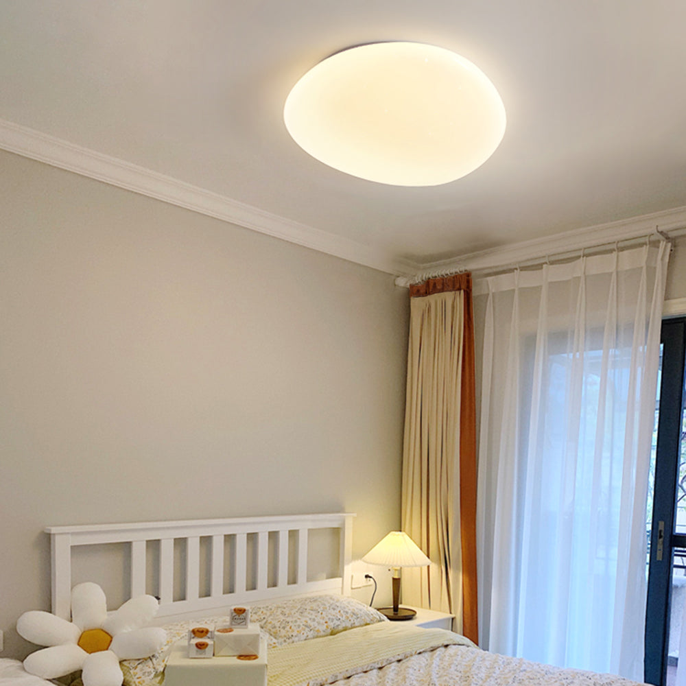 Lampa Sufitowa Minimalistyczna z Organicznym Kloszem w Kształcie Otoczaka - 7